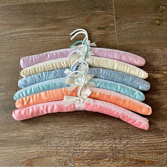 Pastel Satin Padded Hangers Set - Picture 1 of 9